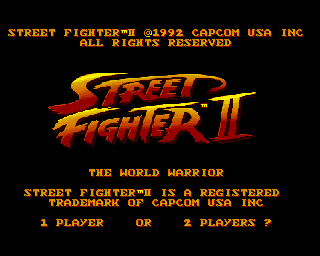 Street Fighter II title screen image #1 