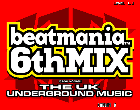 Beatmania 6th Mix: The UK Underground Music title screen image #1 