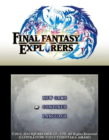 Final Fantasy Explorers  title screen image #1 