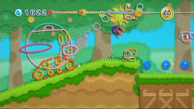 Kirby's Epic Yarn in-game screen image #1 