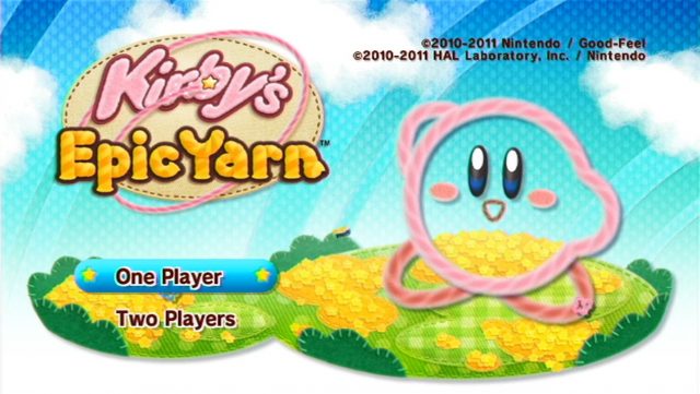 Kirby's Epic Yarn title screen image #1 